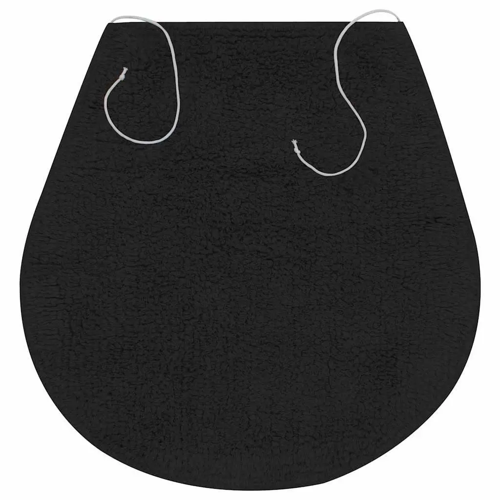 Bathroom Mat Set 3 Pieces Anthracite Cotton Bath Rug Non-Slip