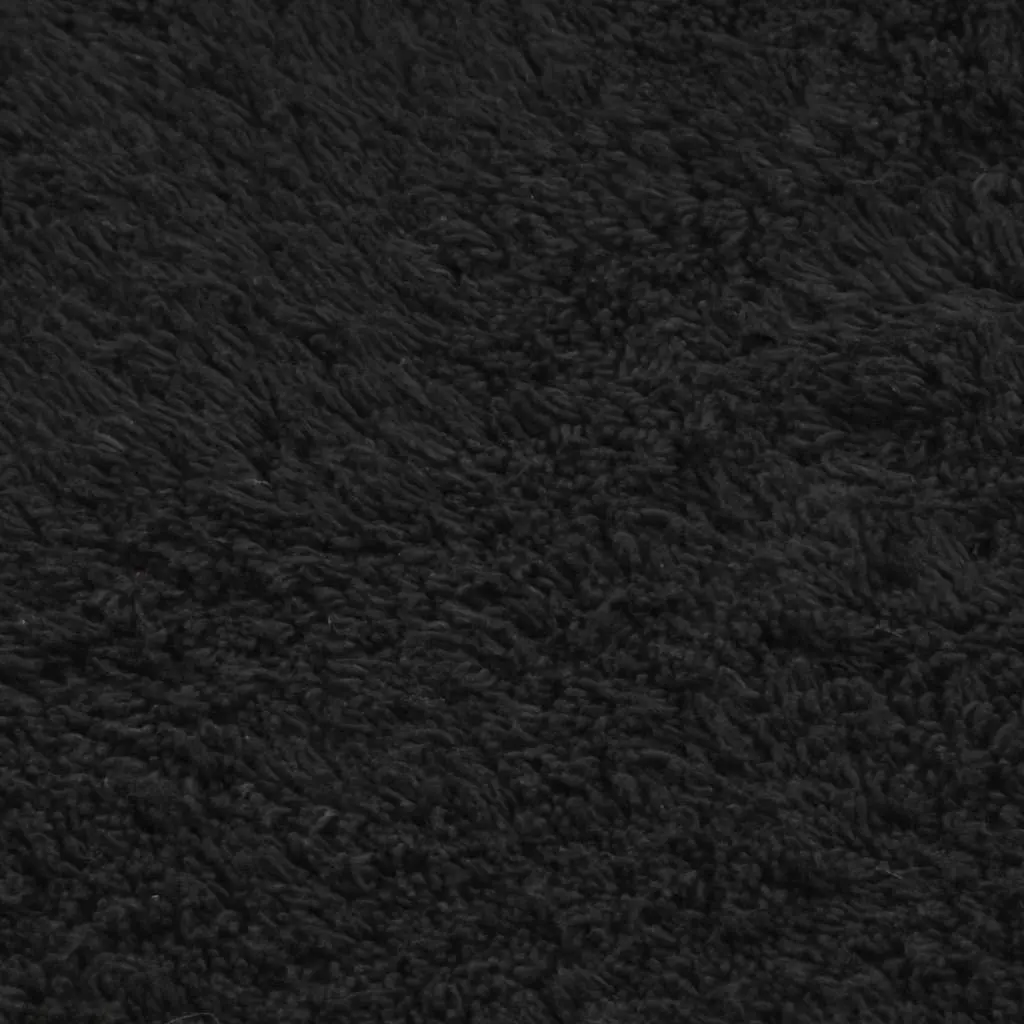 Bathroom Mat Set 3 Pieces Anthracite Cotton Bath Rug Non-Slip