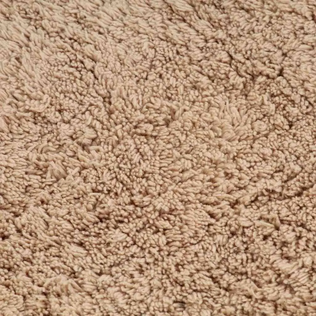 Bathroom Mat Set Beige Non-Slip 3 Piece Bath Pedestal Toilet Lid Cover