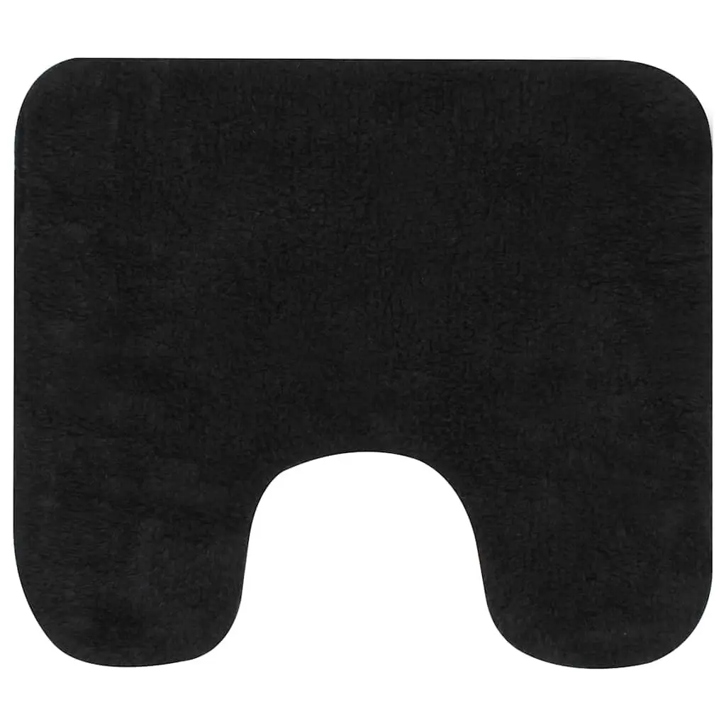 Bathroom Mat Set Non-Slip 2 Pieces Anthracite Bath Floor Pedestal Mats