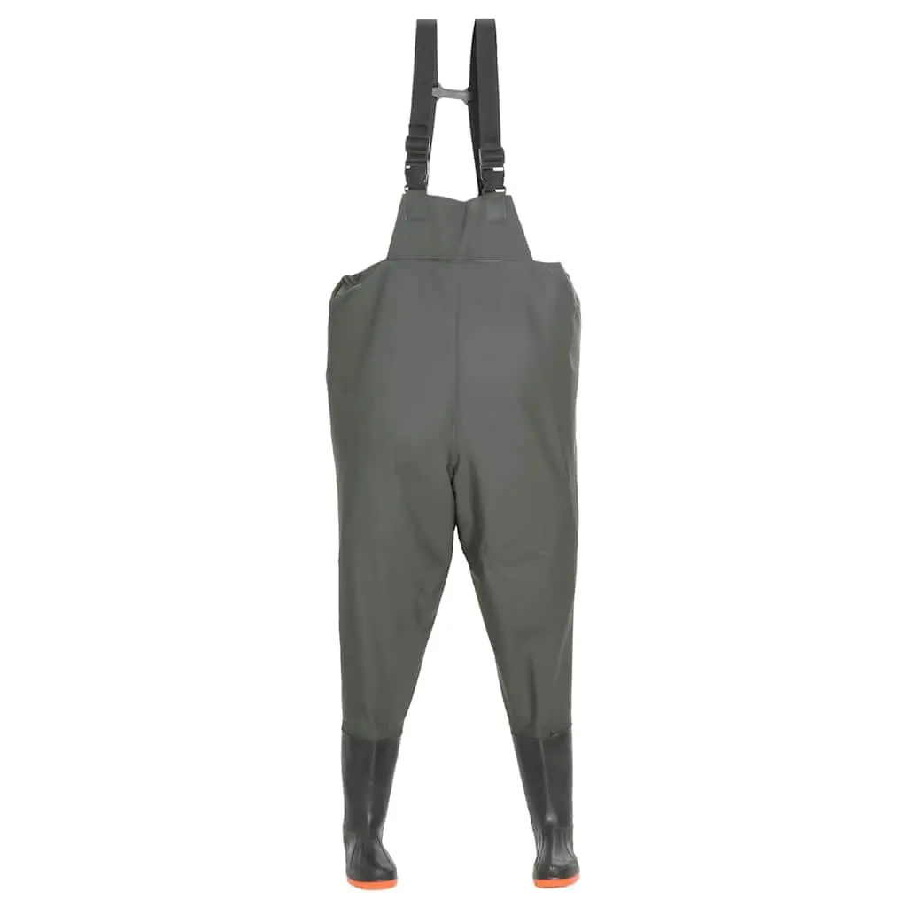 Green Chest Wading Pants with Boots Size 38 for Outdoor Use