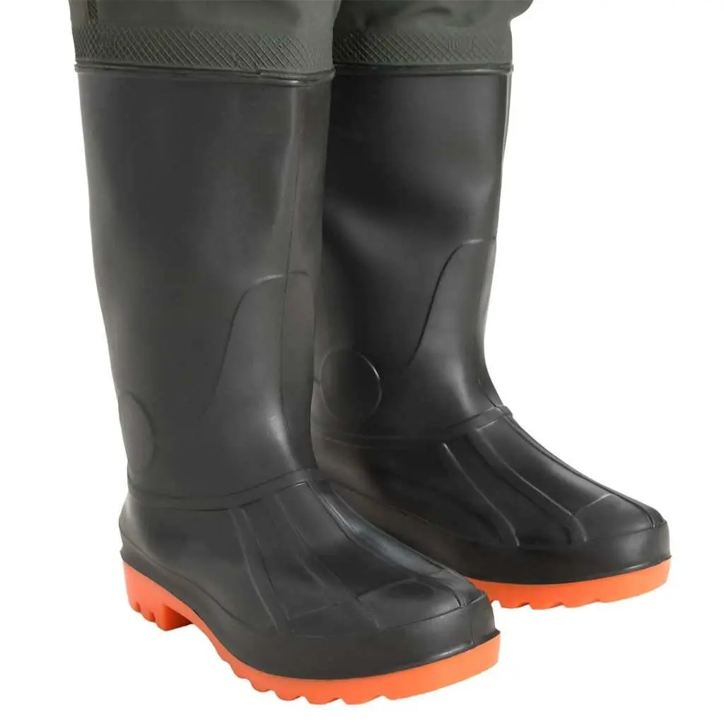 Green Chest Wading Pants with Boots Size 38 for Outdoor Use