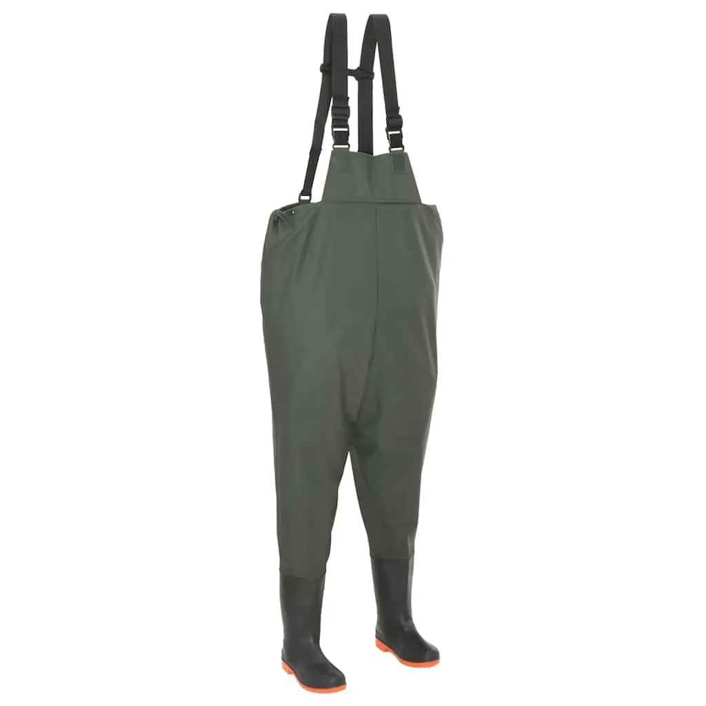 Chest Wading Pants with Integrated Boots for Water Sports
