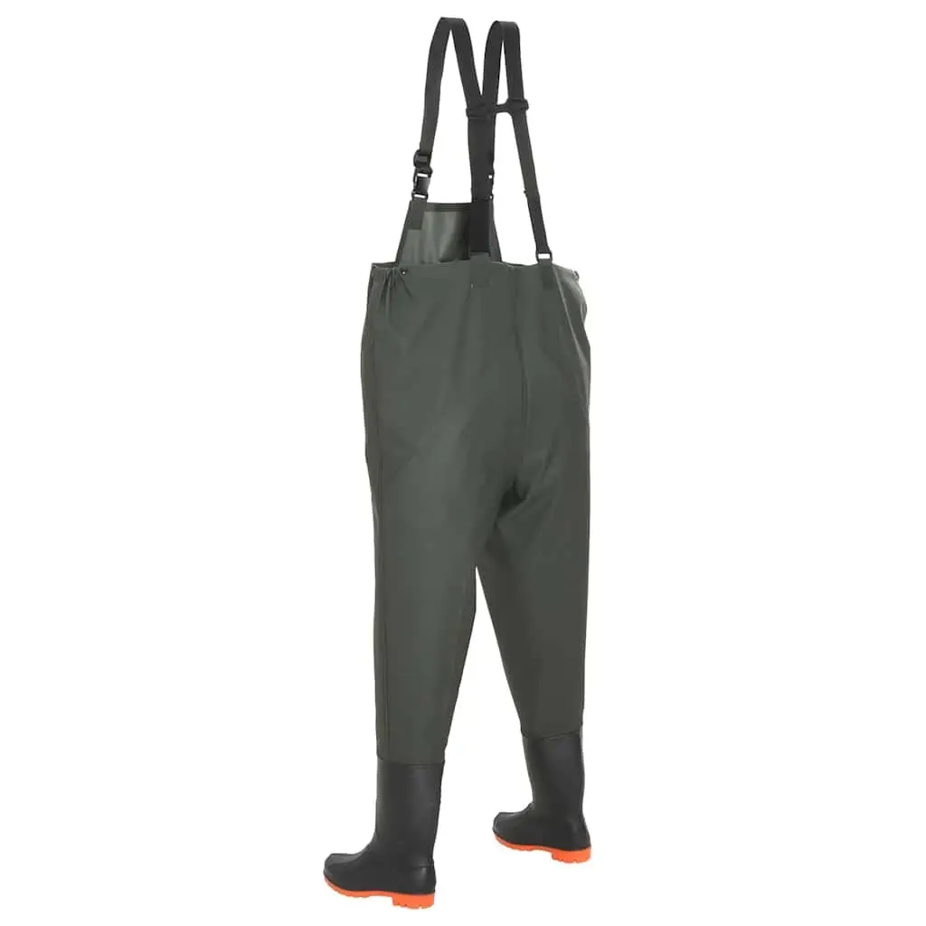 Chest Wader Pants with Boots in Size 42