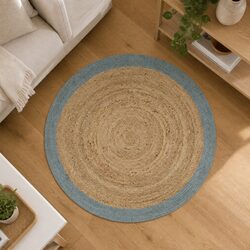Handwoven Jute Area Rug - Functional and Stylish 90cm