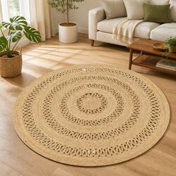 Brown Jute Area Rug - Handmade, Durable and Unique