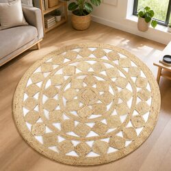 Durable Braided Jute Carpet: Practical Home Decor