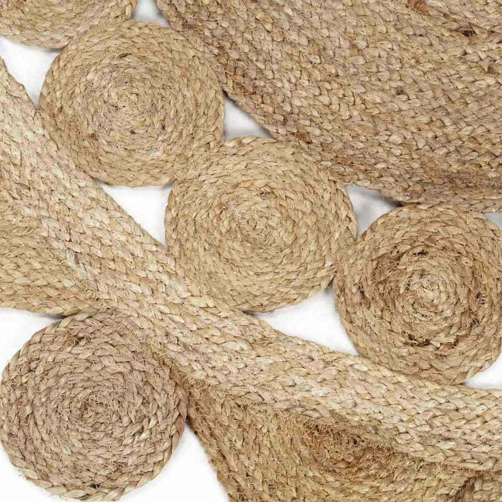 Braided Jute Area Rug Natural Fibre 90cm Brown