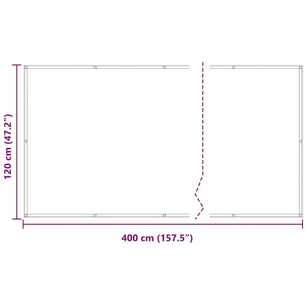 Balcony Screen Privacy Shade Waterproof 120x400 cm Anthracite