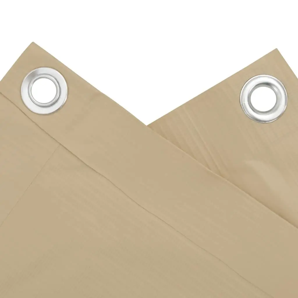 Balcony Screen Privacy Shade 75x500cm Waterproof Sun Protection Beige