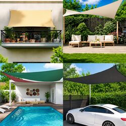 Reliable Cream Sunshade Sail 4x5 m for Protection Against Elements