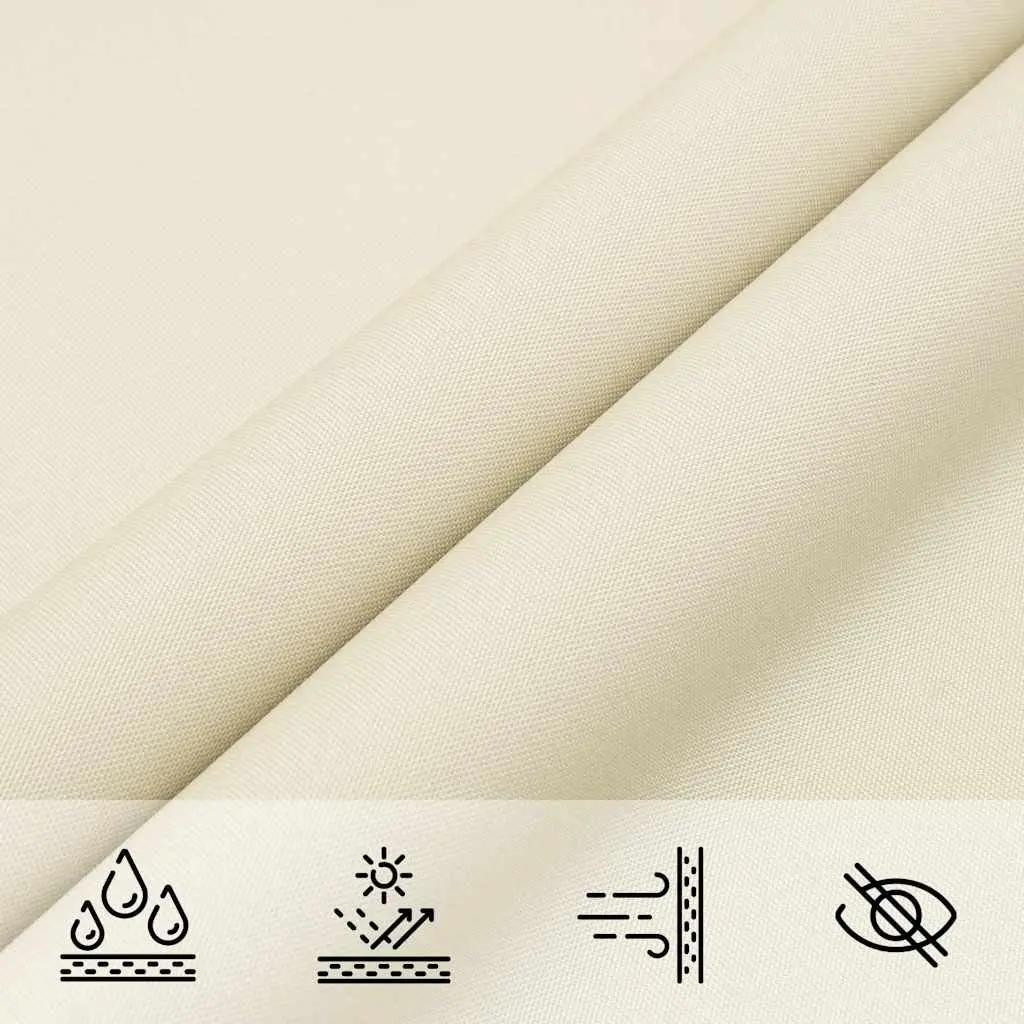 Rectangular Sunshade Sail 4x5 m Cream Oxford Fabric Outdoor Garden Terrace