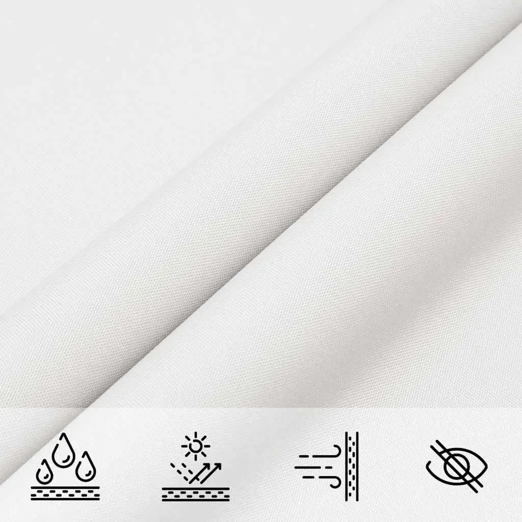 Rectangular Sunshade Sail Outdoor Shade Cover 2x5 m White