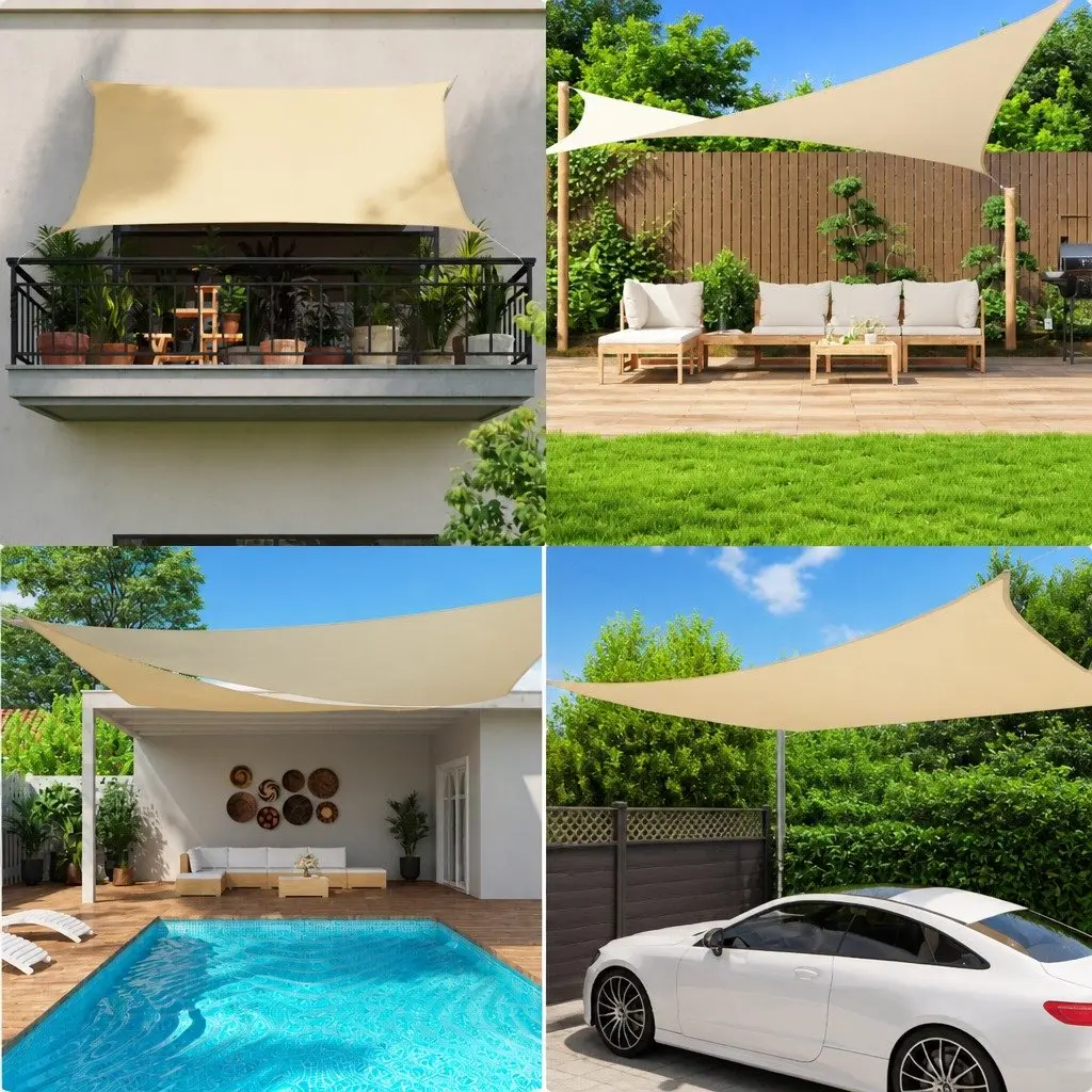 Rectangular Sunshade Sail Outdoor Garden 3x6 m White
