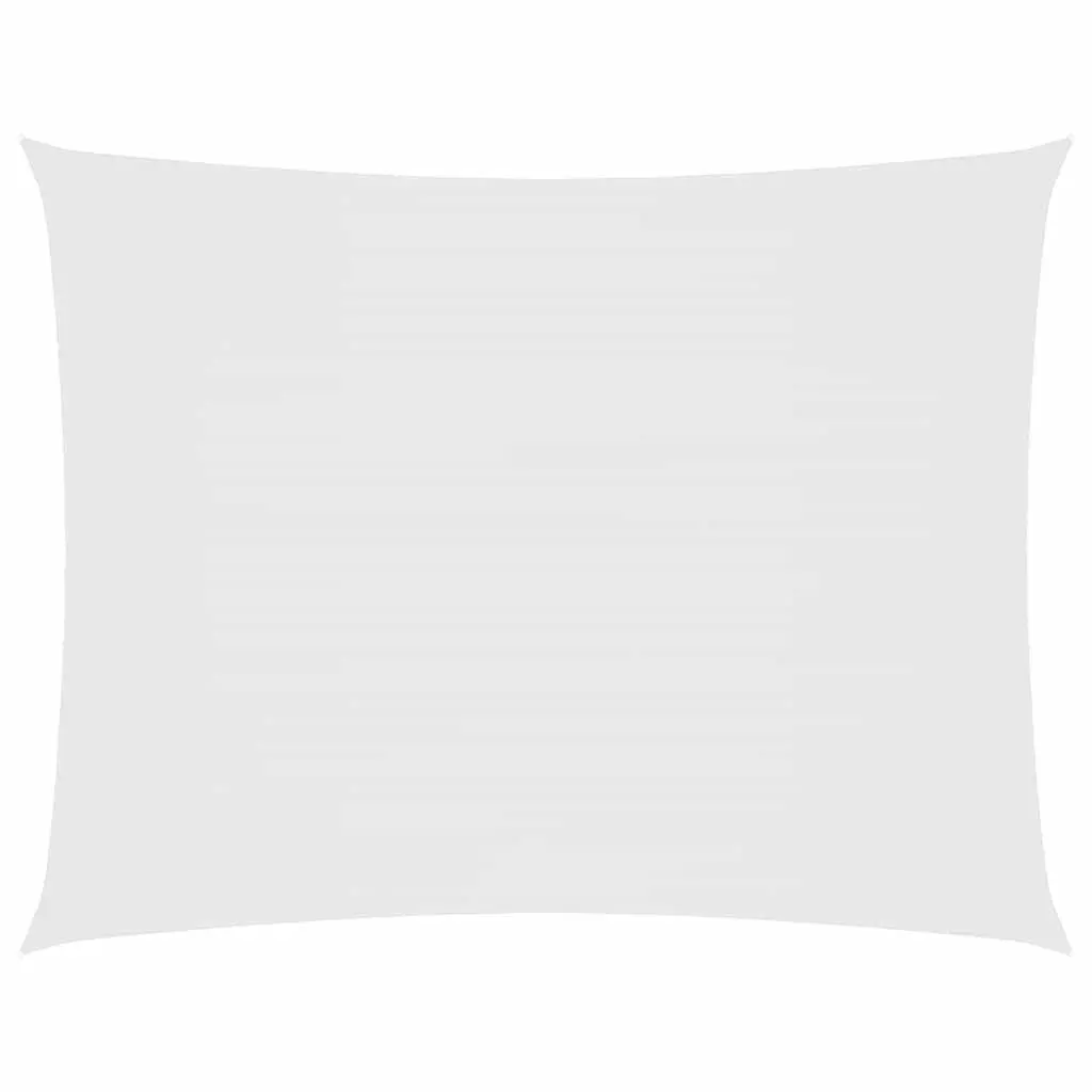 Rectangular Sunshade Sail 4x5 m White Oxford Fabric Garden Outdoor