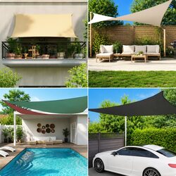Reliable Black 2.5x3m Sunshade Sail for Outdoor Use