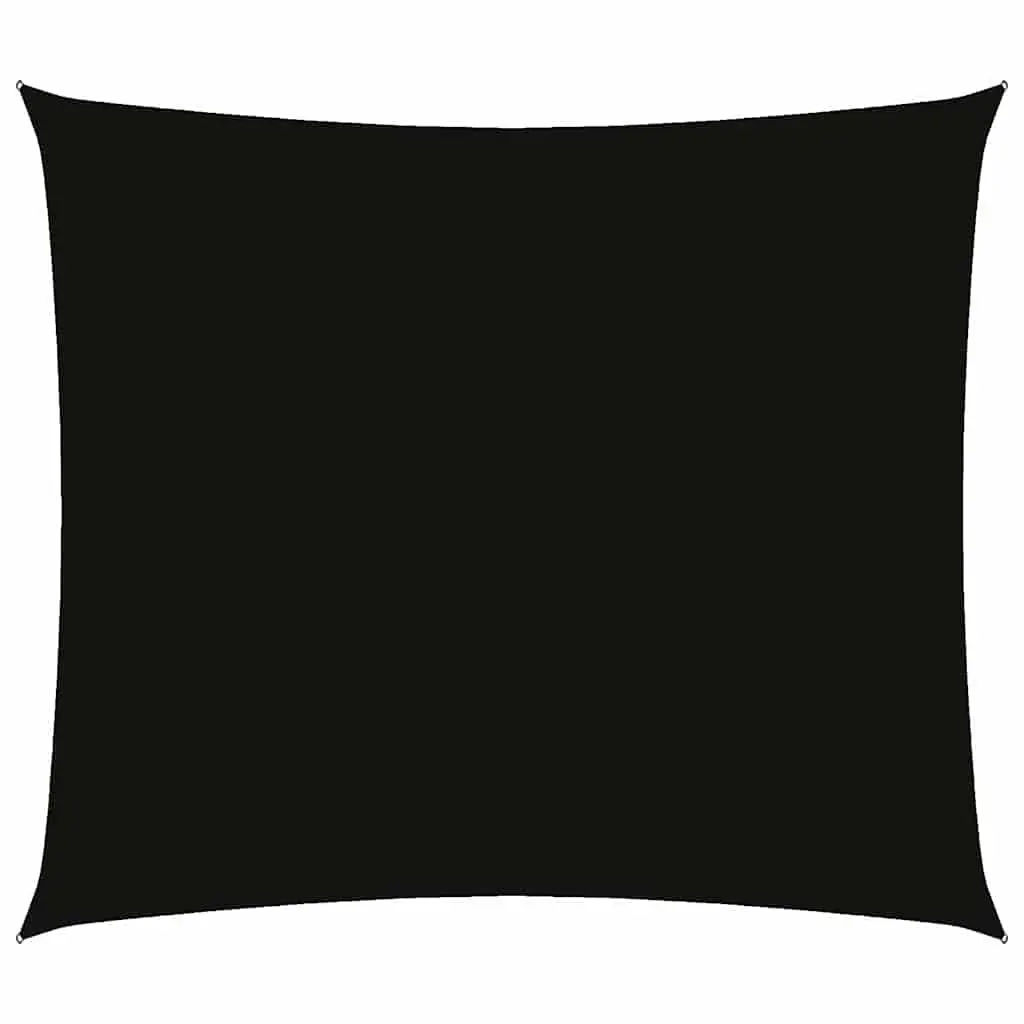 Rectangular Sunshade Sail Outdoor Shade 2.5x3m Black Oxford Fabric