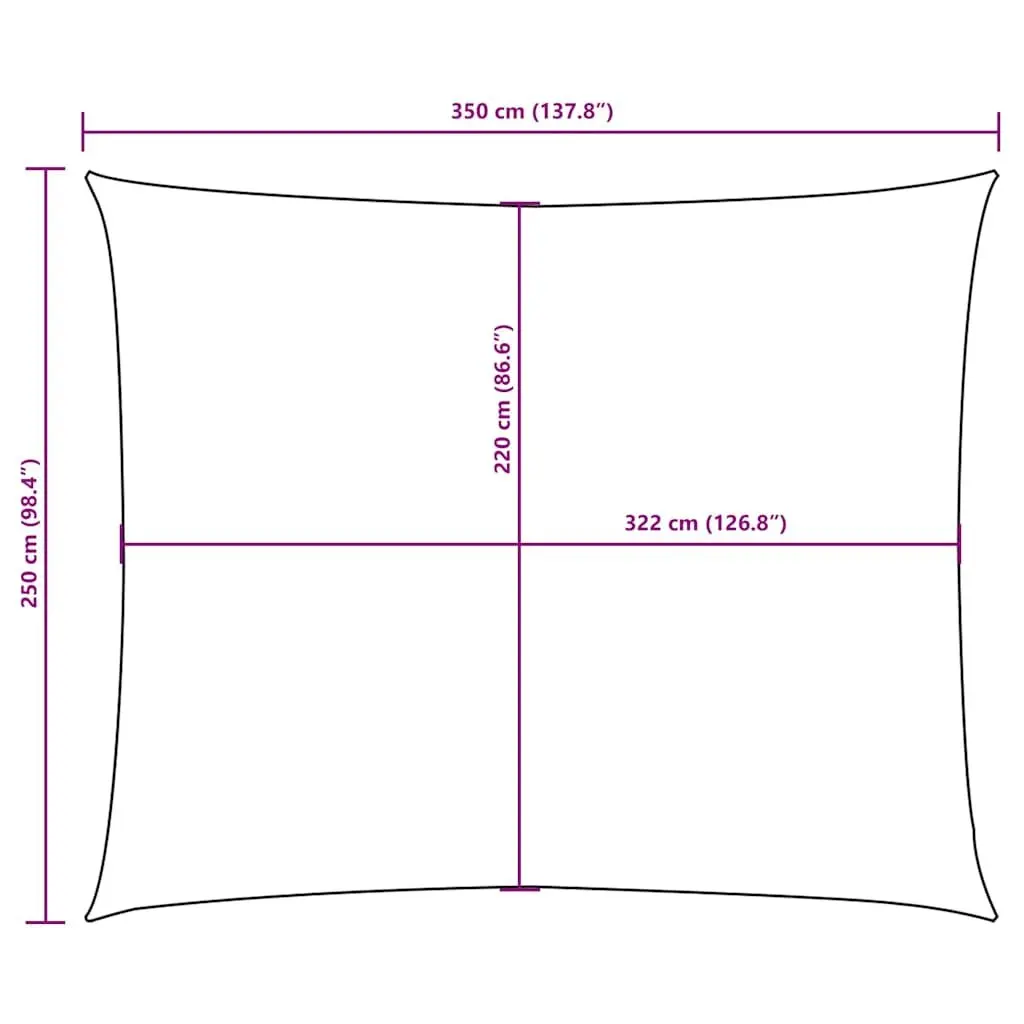 Rectangular Sunshade Sail UV Protection 2.5 x 3.5 m Black Outdoor Garden Terrace Balcony