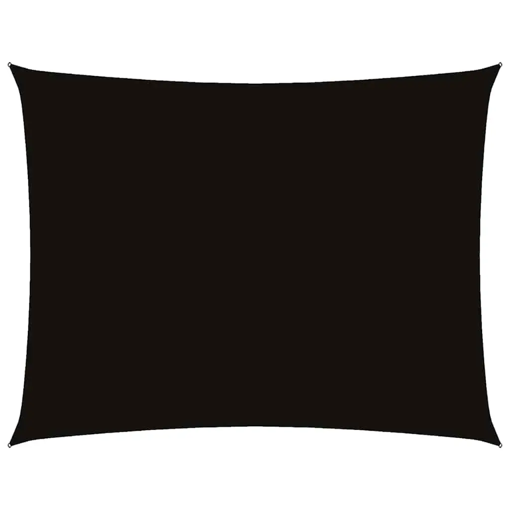 Rectangular Sunshade Sail UV Protection 2.5x4m Black Oxford Fabric