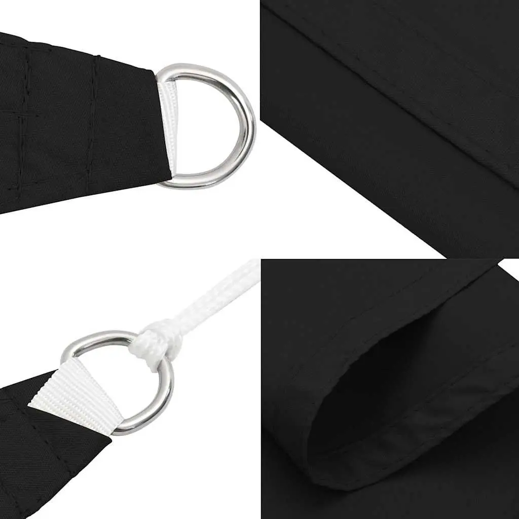 Rectangular Sunshade Sail UV Protection 2.5x4m Black Oxford Fabric