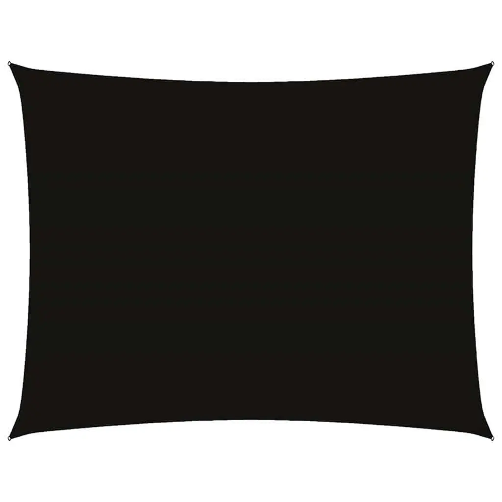 Rectangular Sunshade Sail Outdoor Garden Patio Shade Cloth Cover 4x5m Black