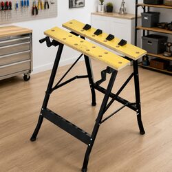 Foldable Workbench Yellow Portable Work Bench Folding Tool Storage Organisation