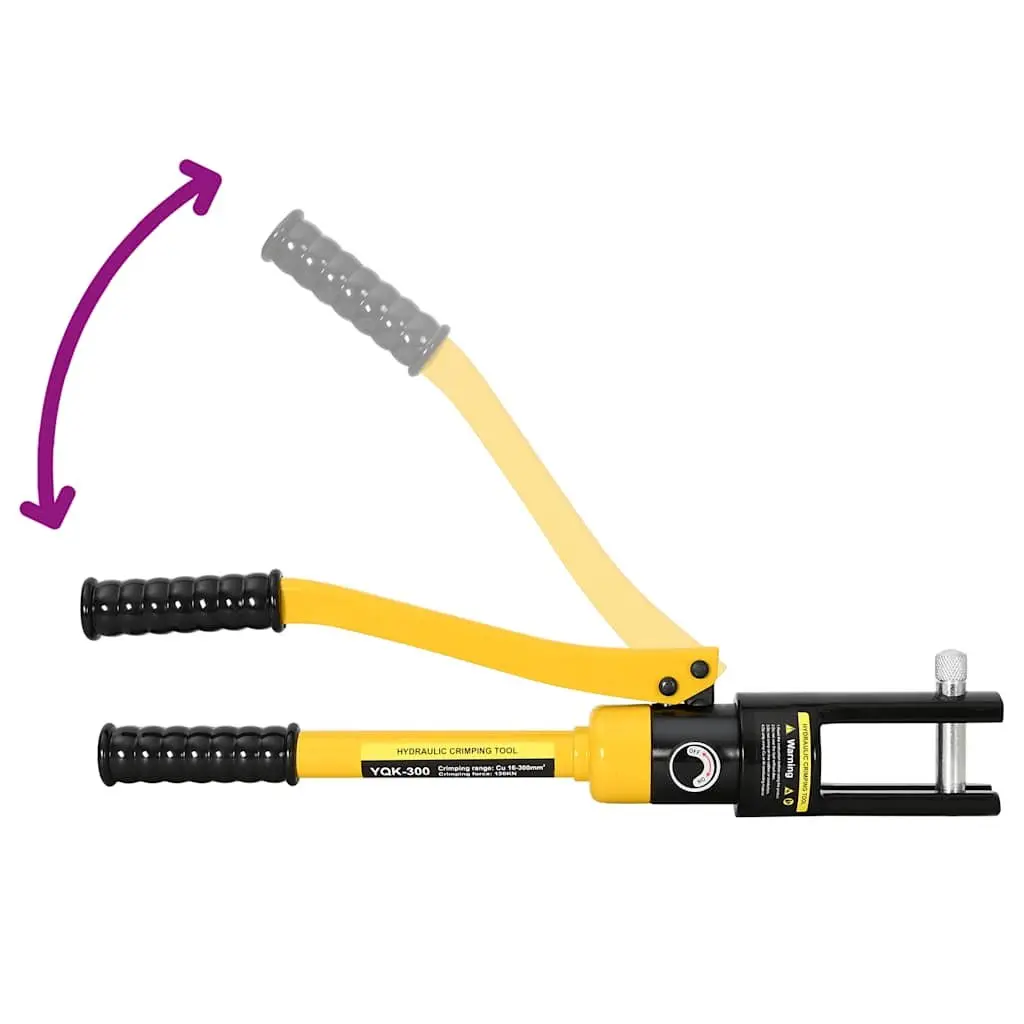 Hydraulic Crimping Tool Cable Lug Crimper 10-300mm² 360° Rotating Head Red
