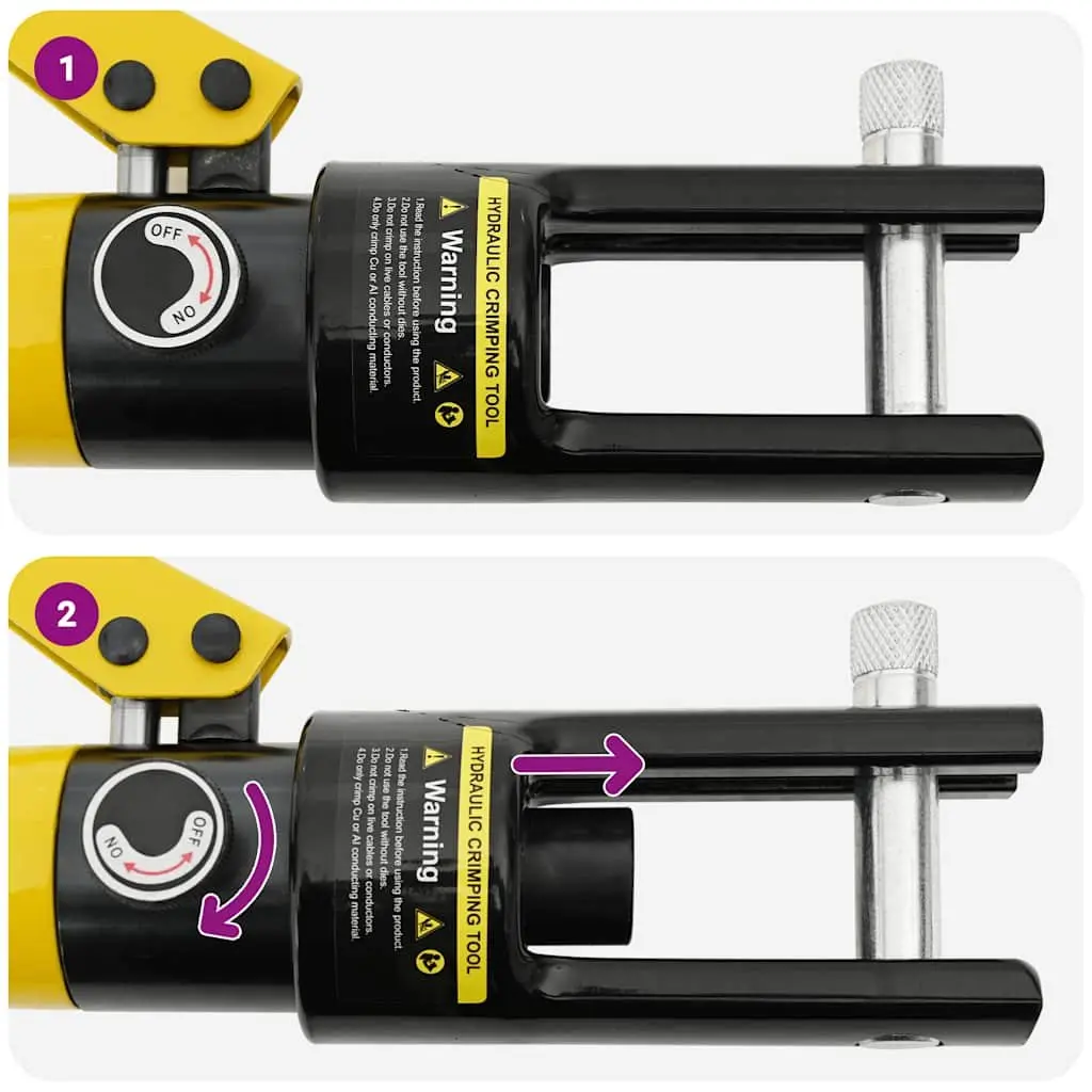 Hydraulic Crimping Tool Cable Lug Crimper 10-300mm² 360° Rotating Head Red