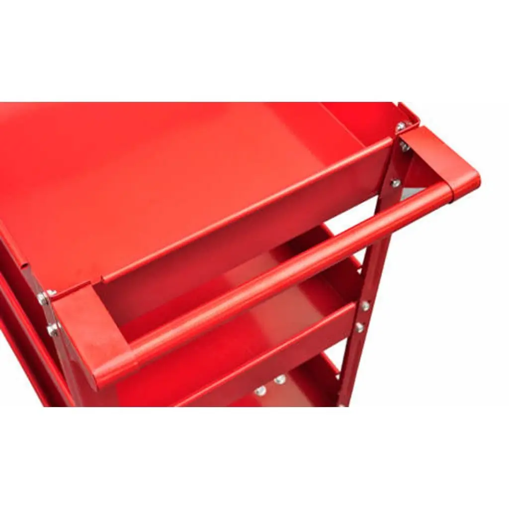 Workshop Tool Trolley 3 Shelves 100kg Load Capacity Multicolour