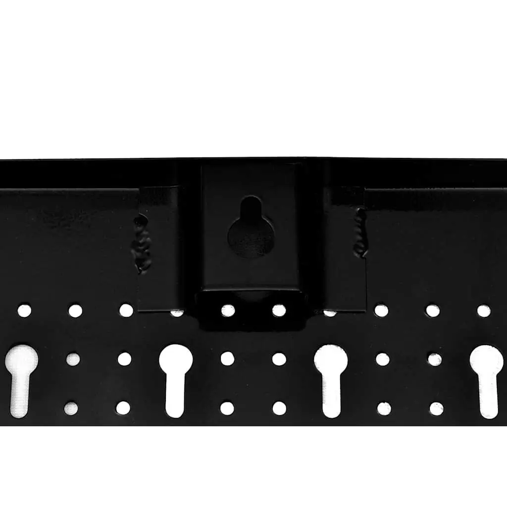 Pegboard Storage Organiser for Tools 3 Panels Black