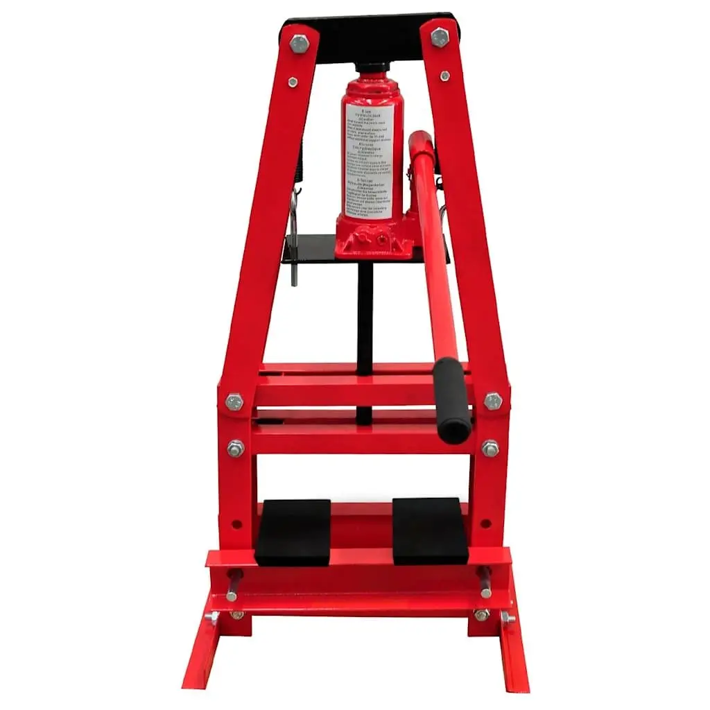 6 Ton Hydraulic Floor Shop Press Heavy Duty Automotive Bearing Bushing Press Red