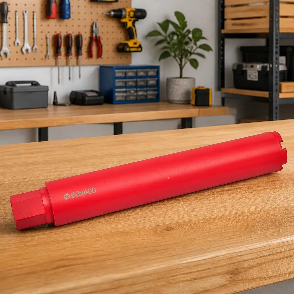 Diamond Core Drill Bit 63mm x 400mm Wet Dry Granite Stone Concrete Drilling Tool Multicolour