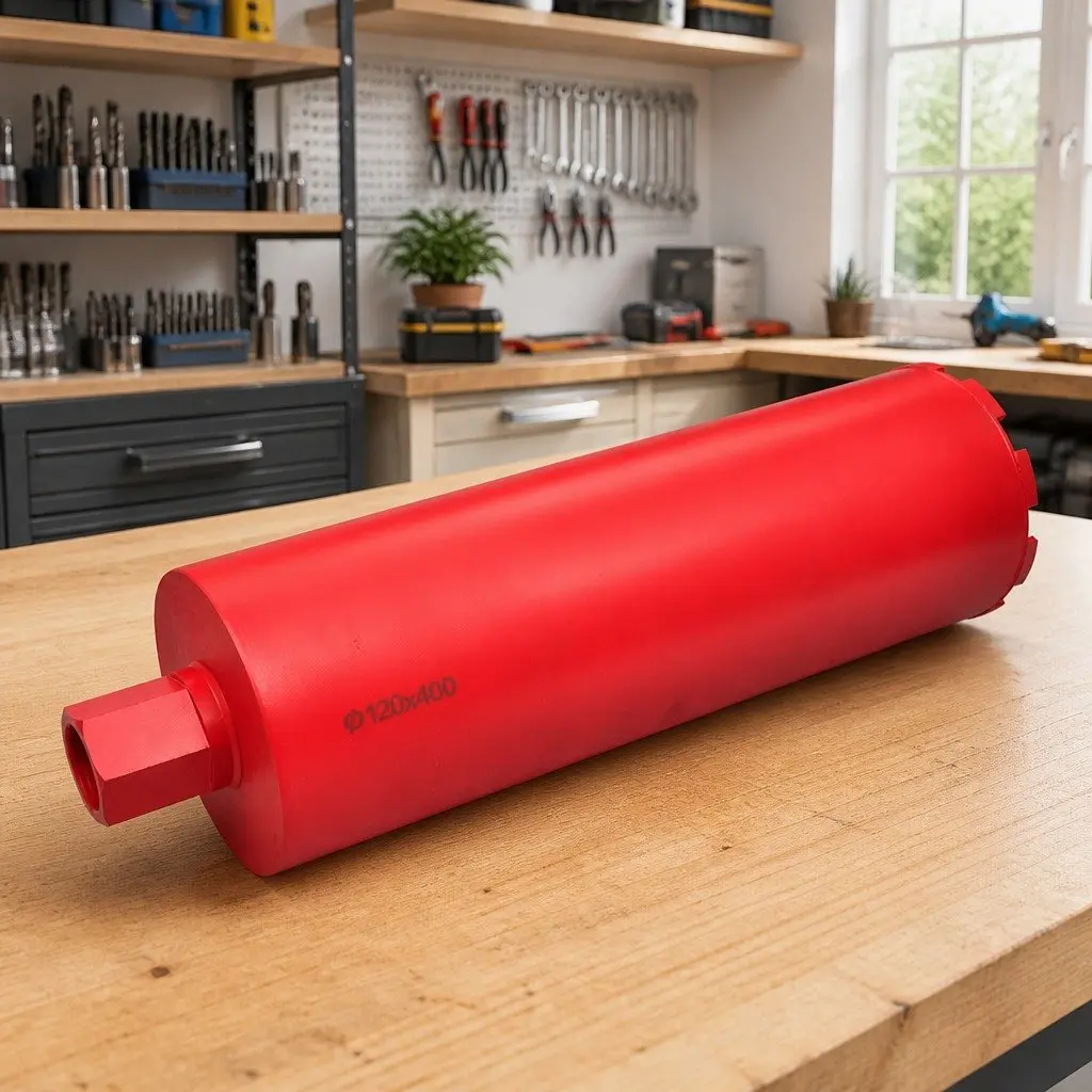 Diamond Core Drill Bit 120mm x 400mm for Granite Stone Concrete Hard Surface Multicolour
