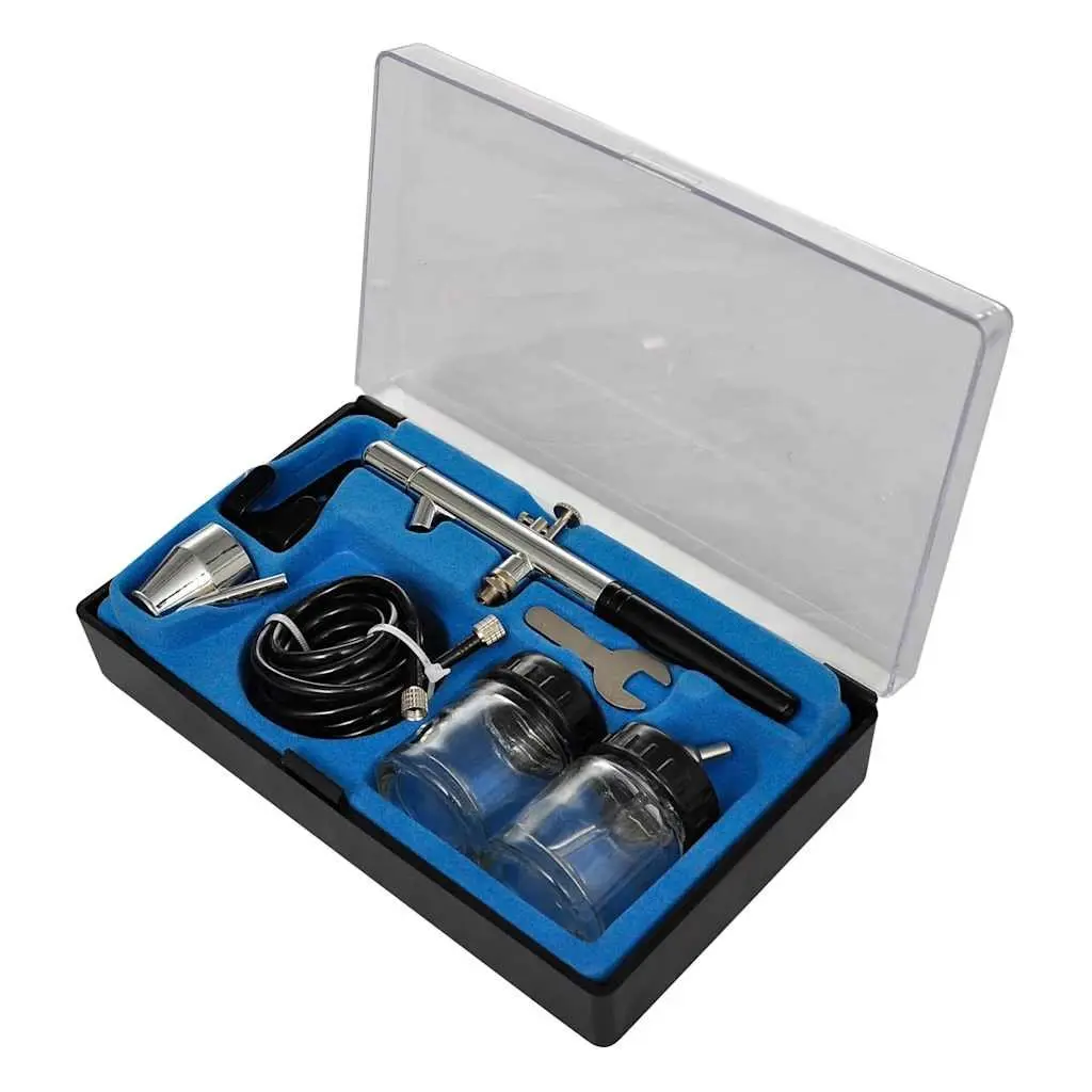 Airbrush Compressor Set Portable Mini Piston Tank 3 Litre with 2 Spray Guns
