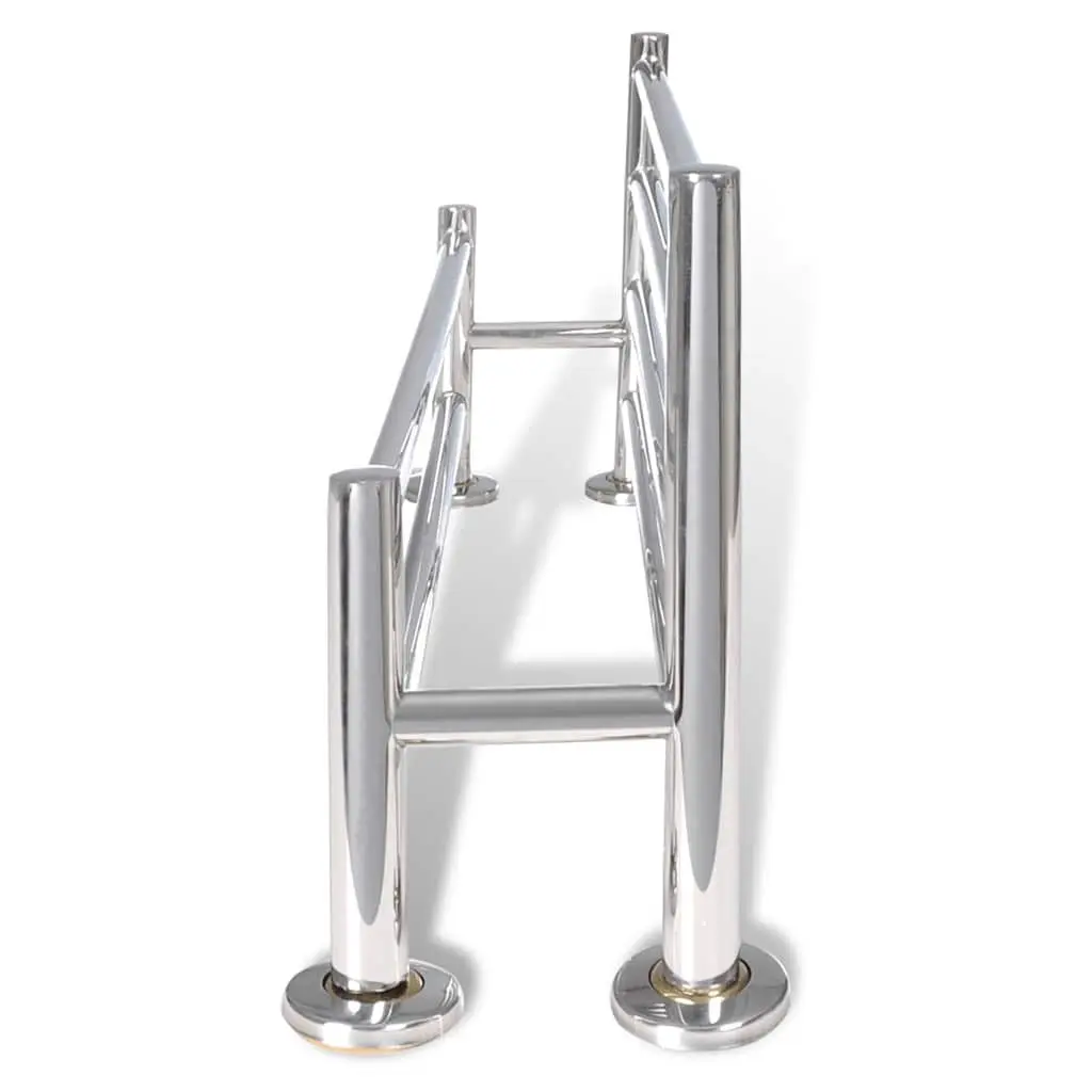 Stainless Steel Wall Mounted Towel Rack Bathroom Holder Organiser 6 Tubes Silver