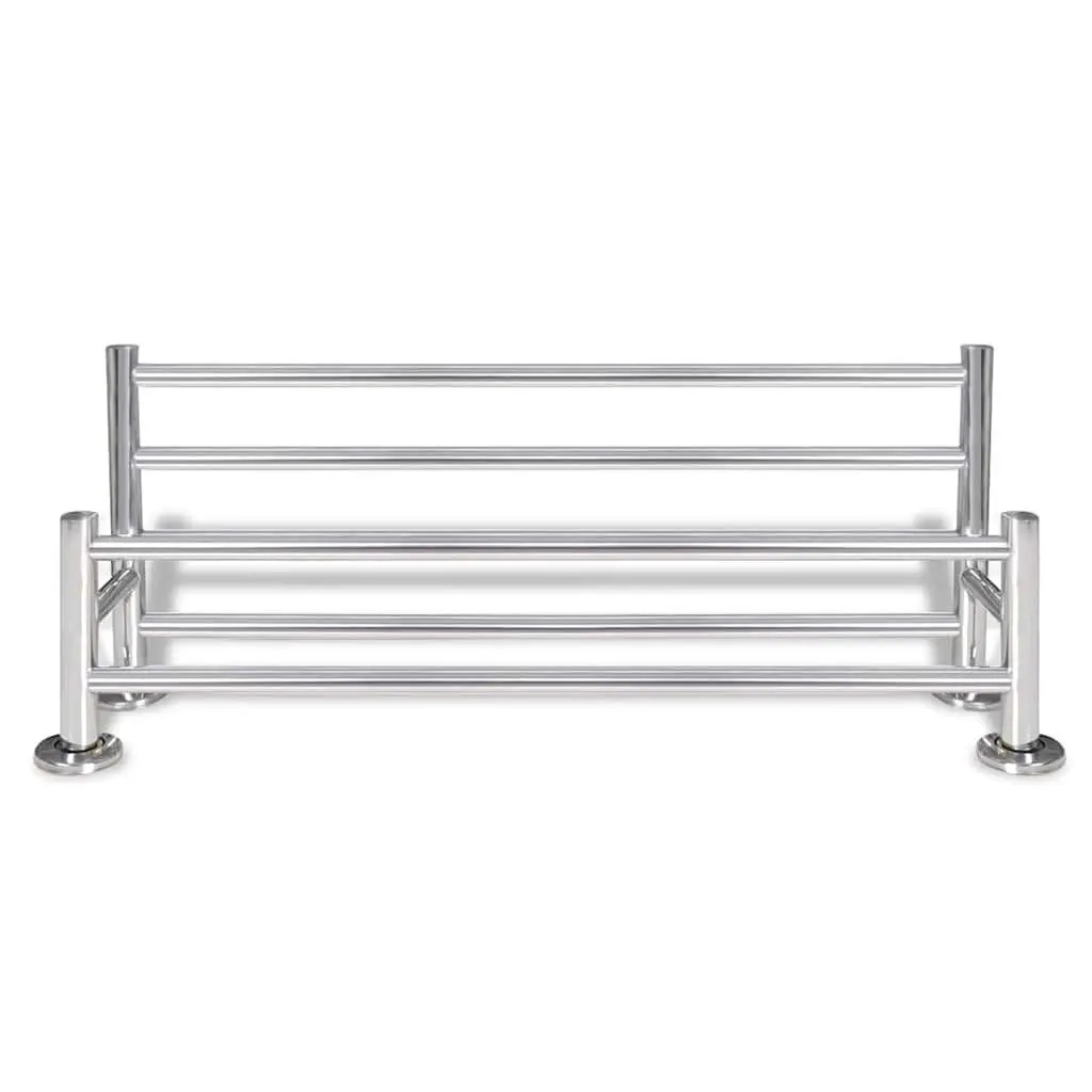 Stainless Steel Wall Mounted Towel Rack Bathroom Holder Organiser 6 Tubes Silver