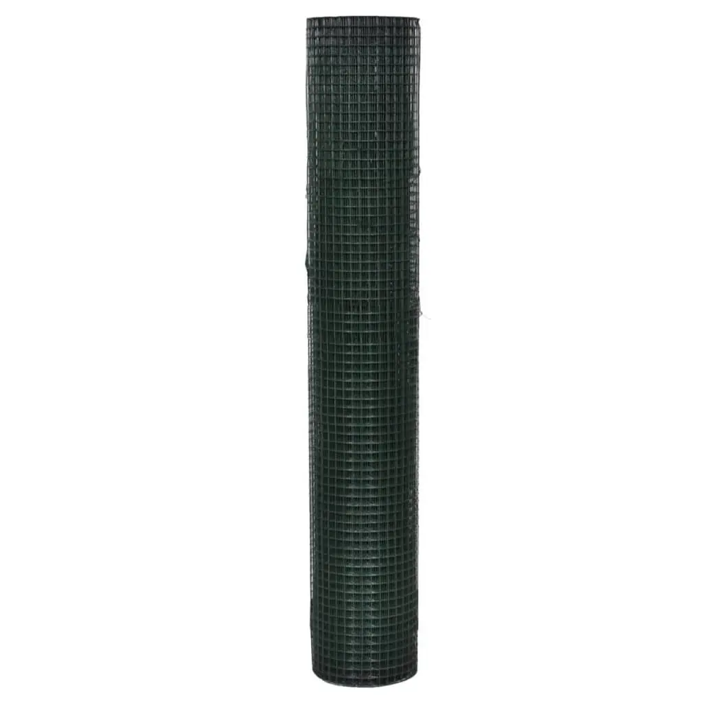 Wire Mesh Fence Panel Poultry Confinement 10x1m Green