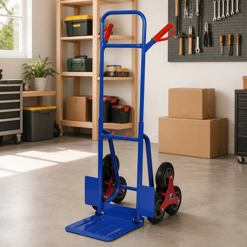Folding Sack Truck Stair Climbing Cargo Dolly 6 Wheels Green
