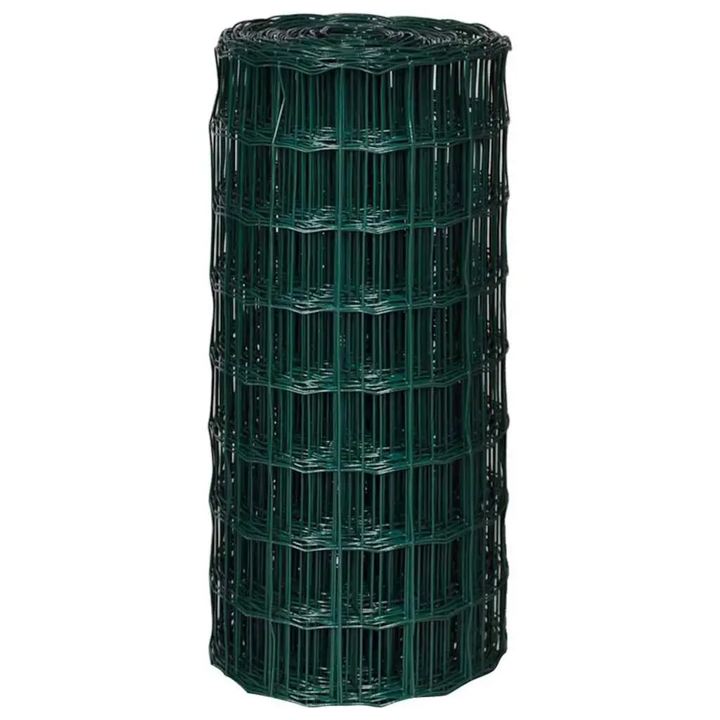 Steel Wire Euro Fence Panel 10x0.8m Garden Poultry Farm Fencing Green