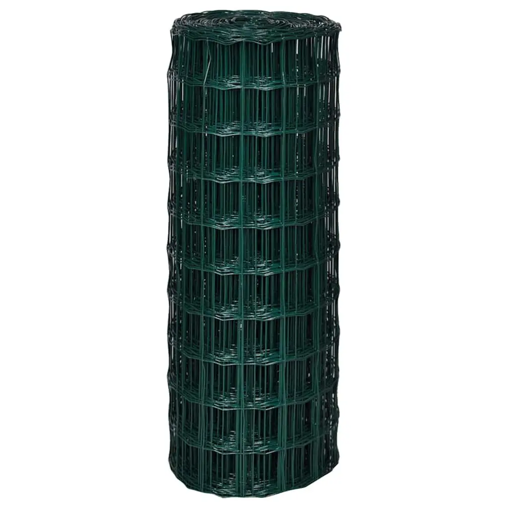 Euro Fence Panel Garden Fencing 10x1.0m Steel Green