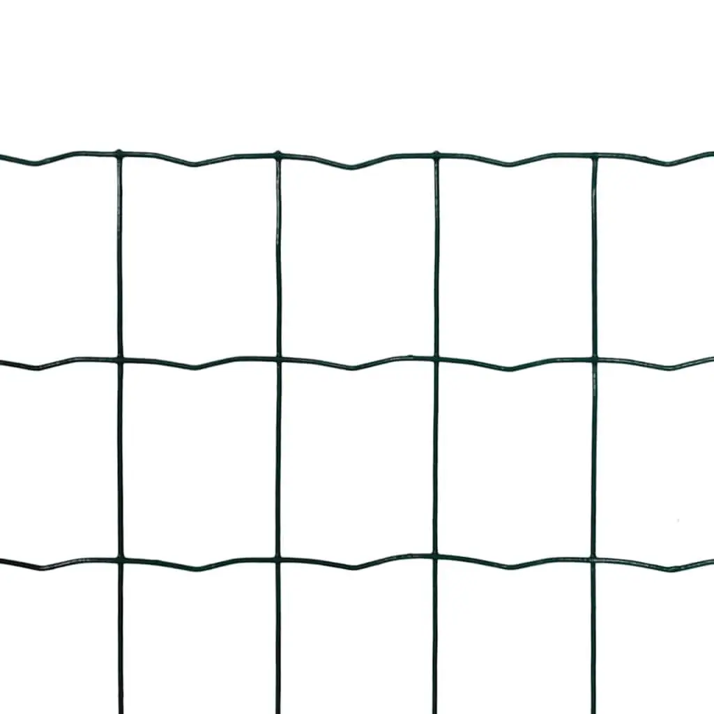 Euro Fence Panel Garden Fencing 10x1.0m Steel Green