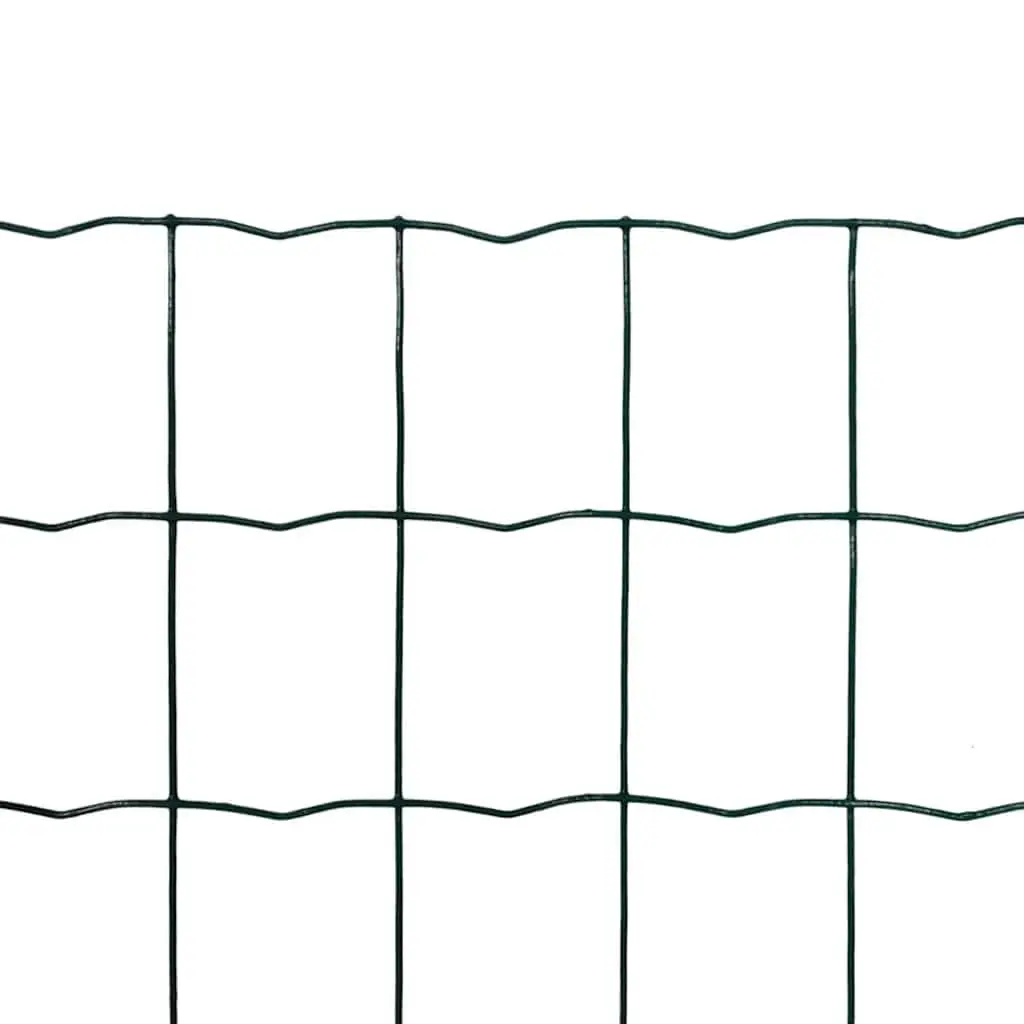 Euro Fence Panel Green Steel Wire Mesh 25m Garden Poultry Farm Fencing Barrier 0.8m Height