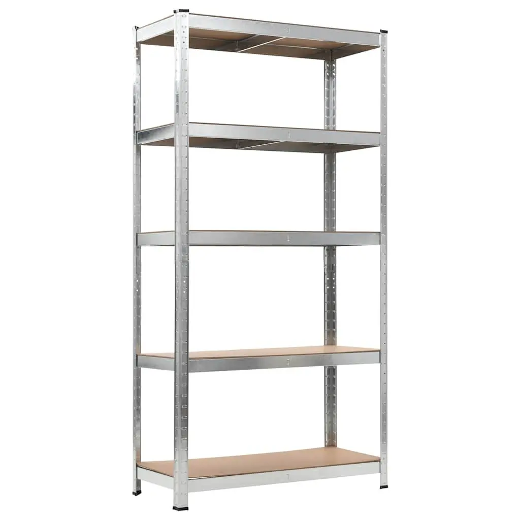 5 Layer Heavy Duty Storage Shelf Anthracite Steel Engineered Wood for Organizing Warehouses Garages Workshops