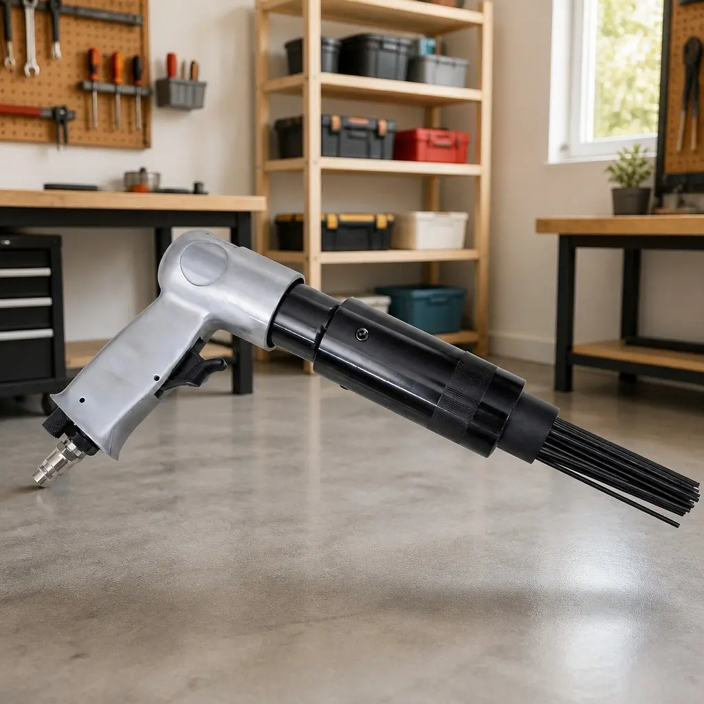 Pneumatic Needle Scaler Rust Removal Tool Pistol Grip 19 Needles