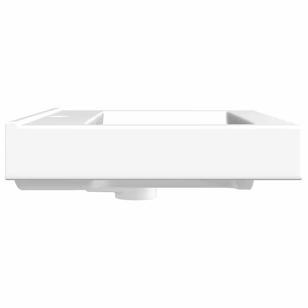 Rectangular Ceramic Basin Bathroom White Sink Wash Vessel Faucet Hole