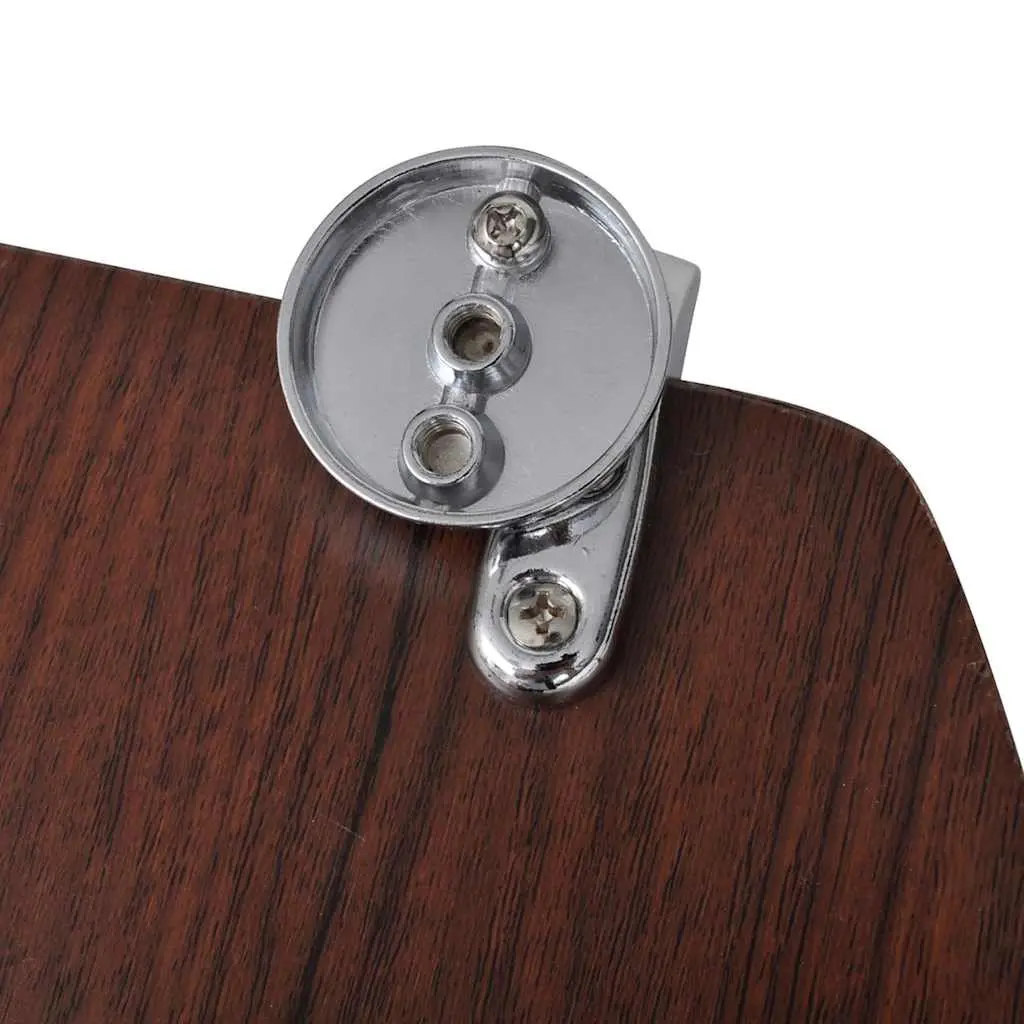 Toilet Seat MDF Lid Brown Universal Fit Adjustable Hinges