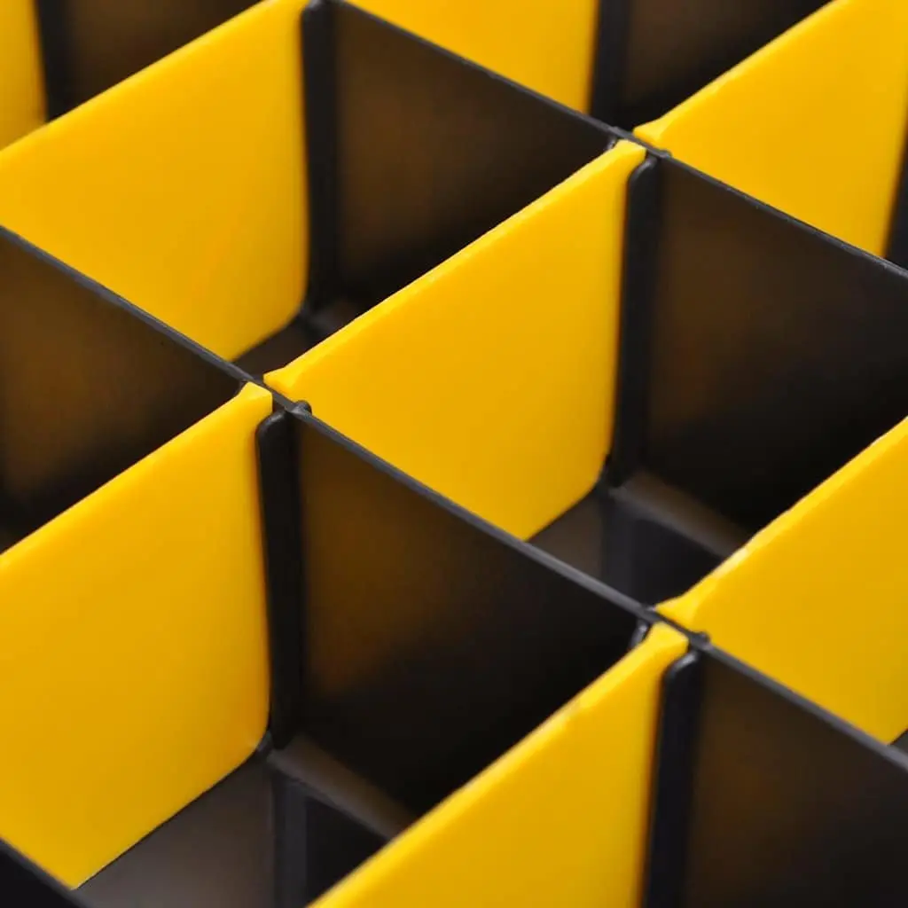 Storage Box Organizer Set of 6 Black Compartment Tool for Small Parts