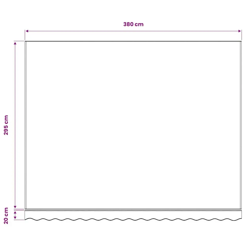 Replacement Awning Fabric Polyester 4x3m UV Resistant Blue White for Patios