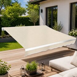 Awning Replacement Fabric Canvas Cream 3x2.5m UV Resistant Polyester Garden