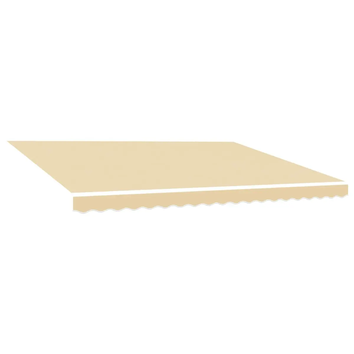 Awning Replacement Fabric UV Resistant Polyester Canvas 4x3 m Cream Shade